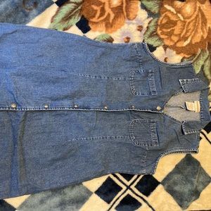 Expressions jean dress size L calf length used once